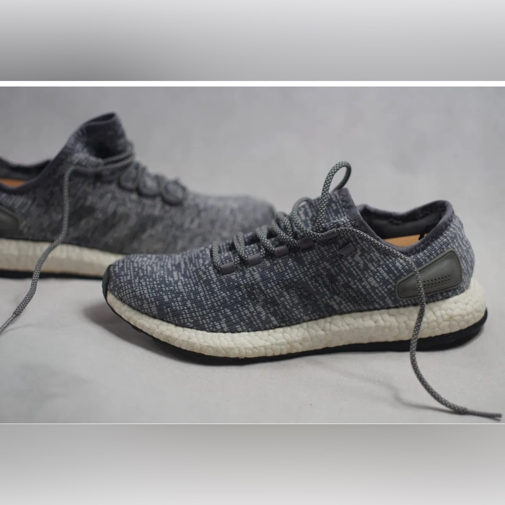 Adidas Shoes Mens 11.5 Alpha Bounce White CLU 600001 Gray Low Top Lace Athletic